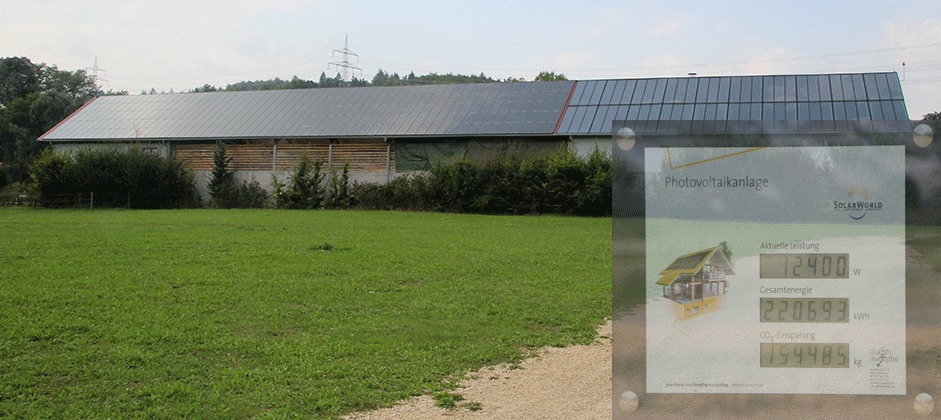 Industriedach mit Solaranlage